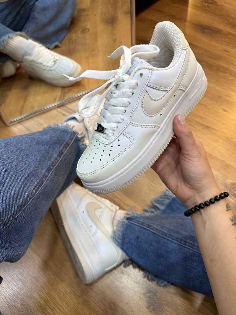 Air Force 1 Branco Bege Frutacor