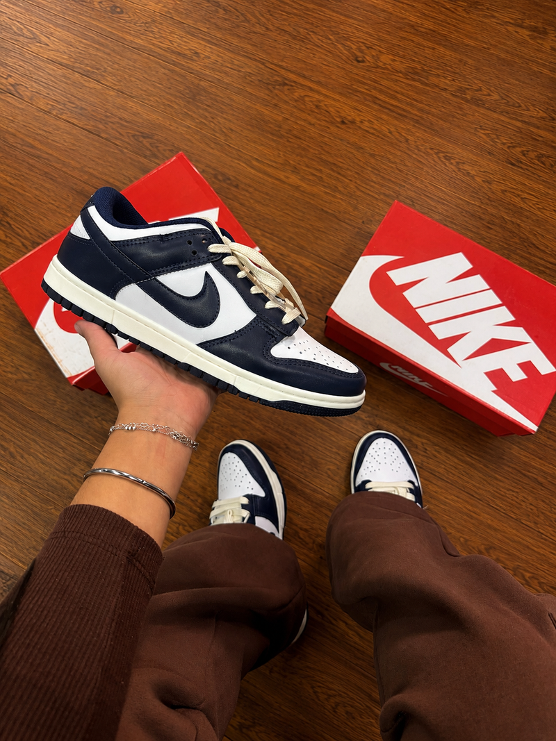 Dunk Low Branco Marinho Premium