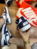 Tênis Nike Borough Low Branco/azul marinho
