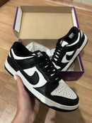 Dunk Low Preto/branco couro premium