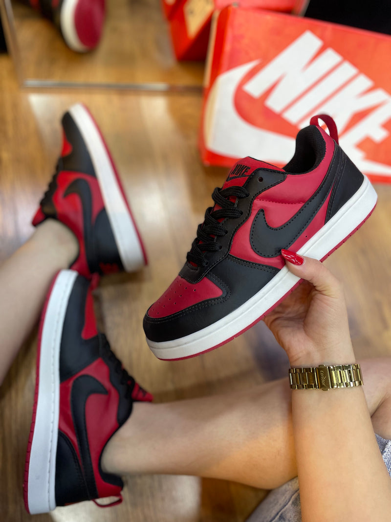Tênis Nike Borough Low Preto/Vermelho