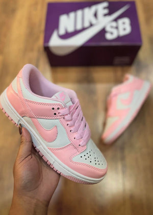Dunk Low Rosa e Branco