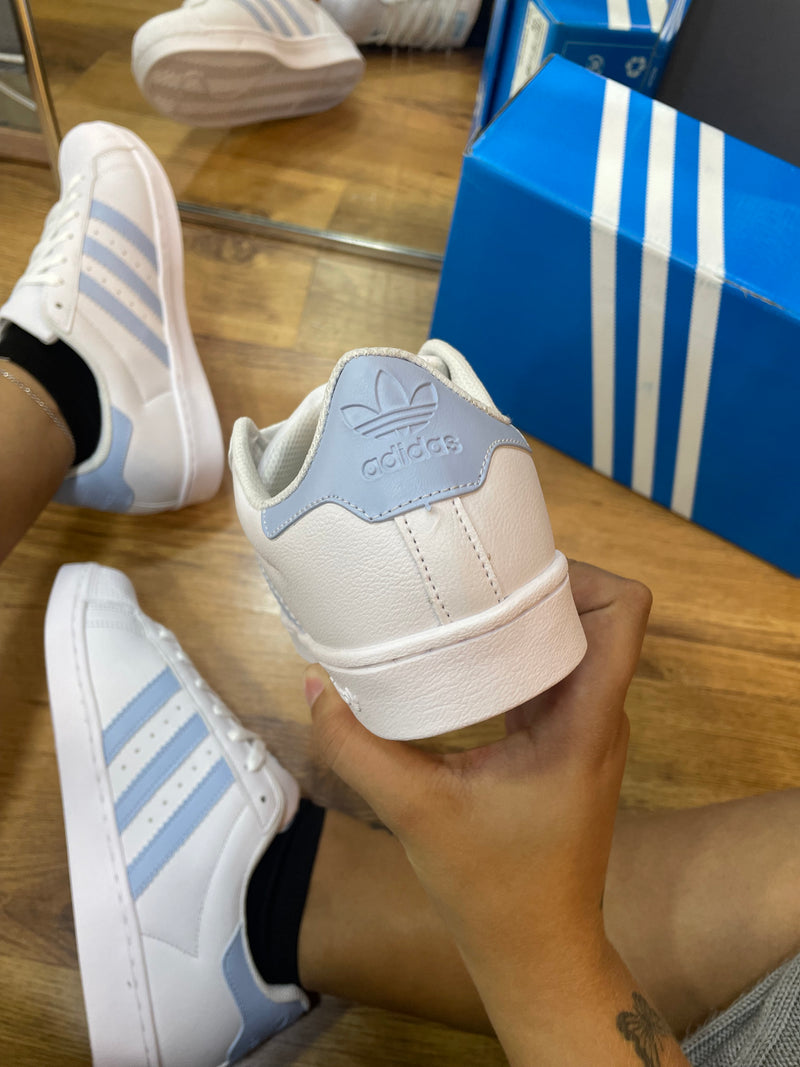 Adidas superstar branco/azul