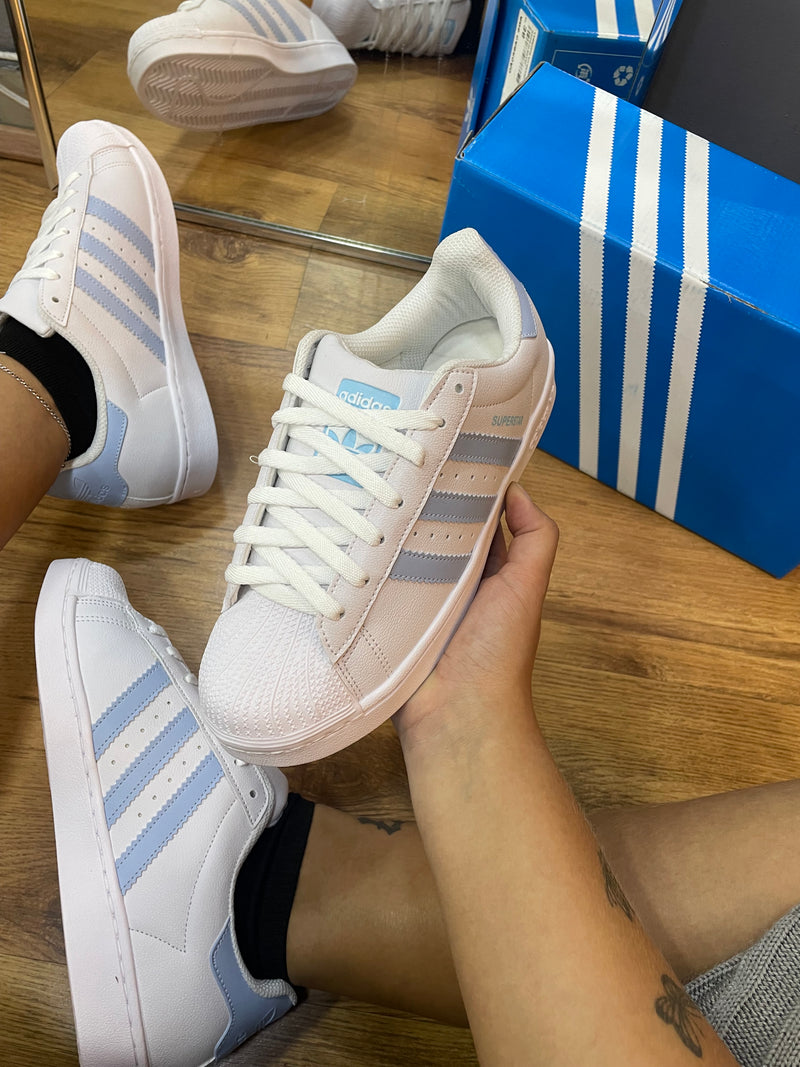Adidas superstar branco/azul