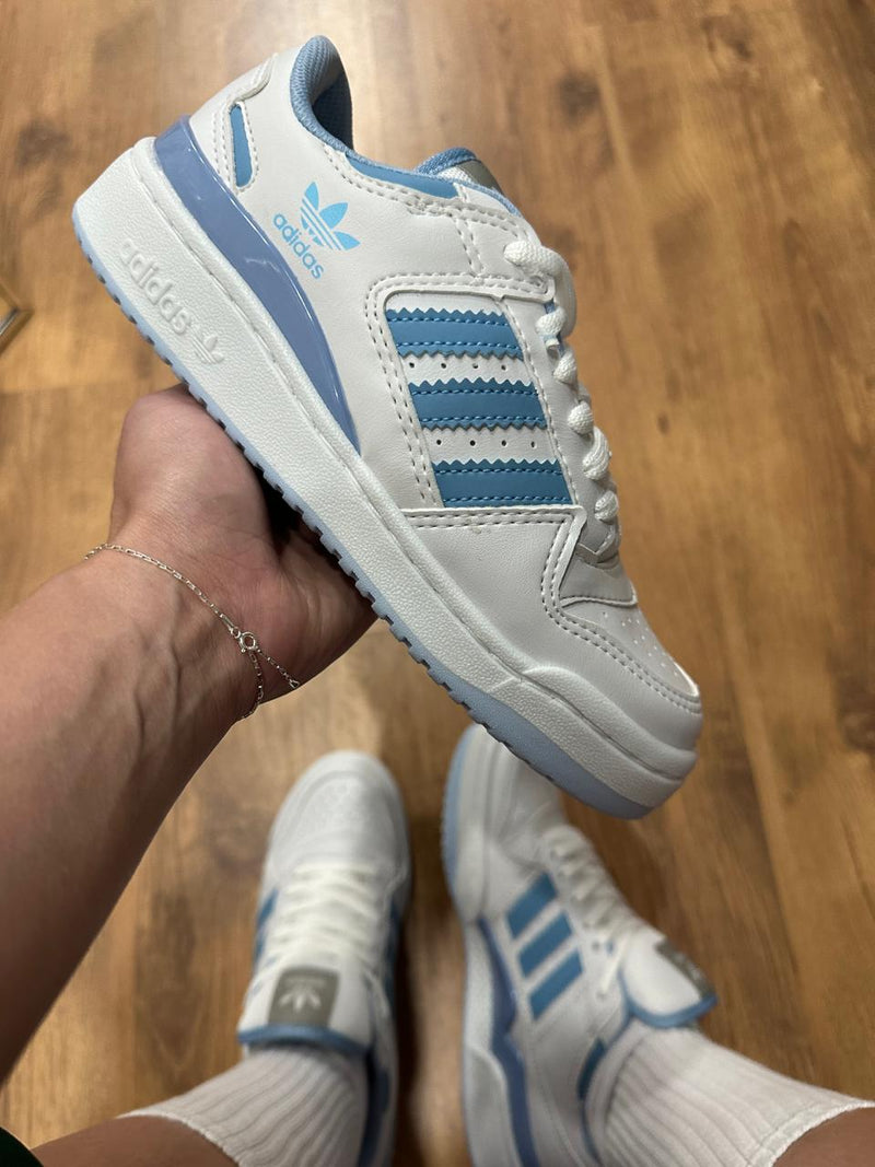 Adidas Fórum Branco/Celeste